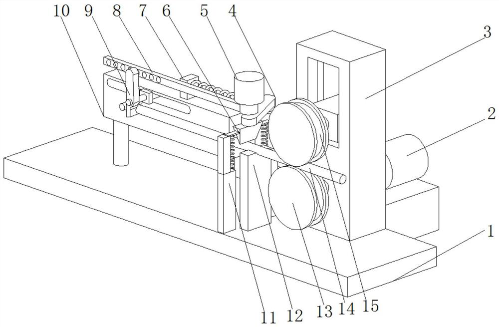 A pipe cutting equipment for equidistantly pushing materials for metal processing