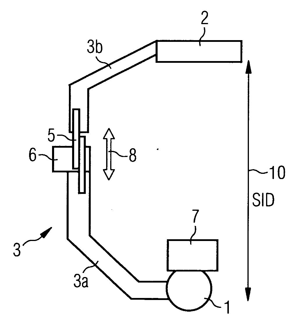 Medical system having a C-arm