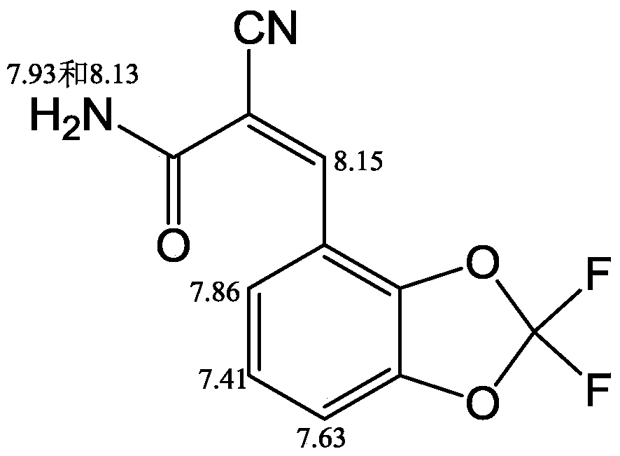 2-cyano-3-(2,2-difluoro-1,3-benzodiox-4-yl)acrylic acid compound and its preparation method