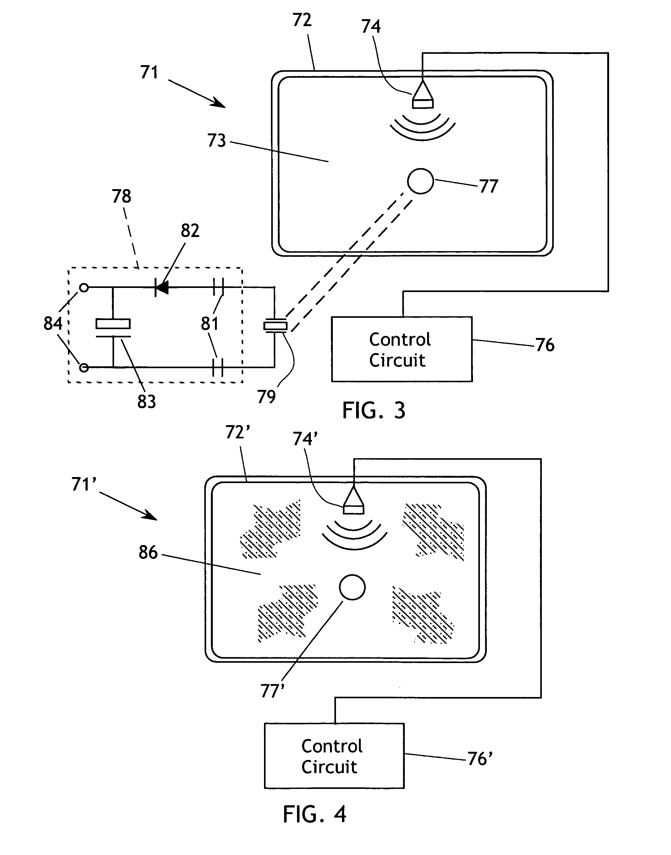 Methods and apparatus for supplying power to touch input devices in a touch sensing system