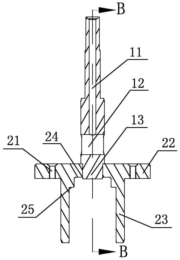 A kind of four-twist spindle upper spindle bar and its manufacturing method