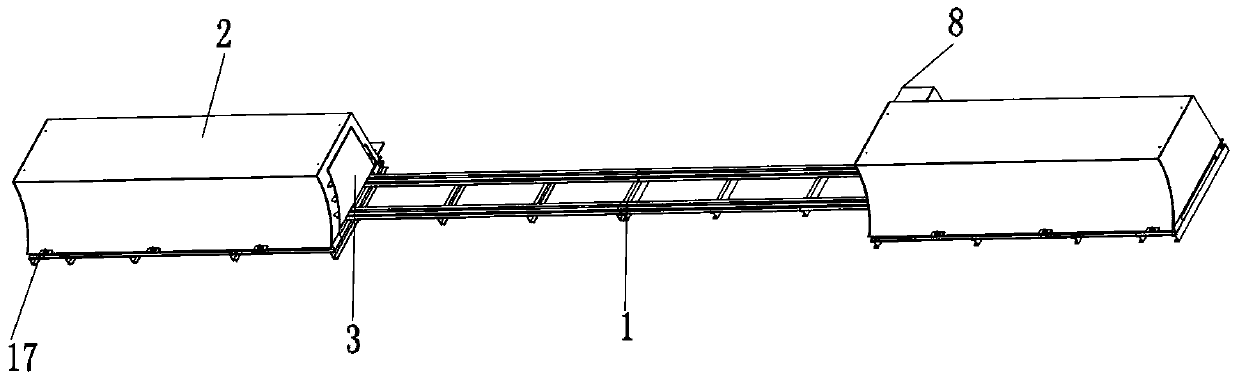 Translation telescopic roadblock machine