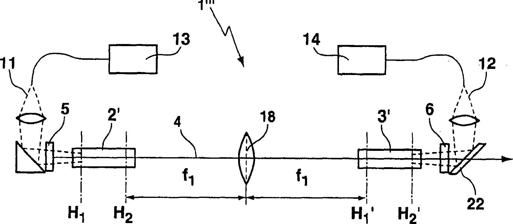 Laser amplifier and laser resonator with a plurality of laser gain media