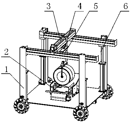 Automatic wheel carrying device