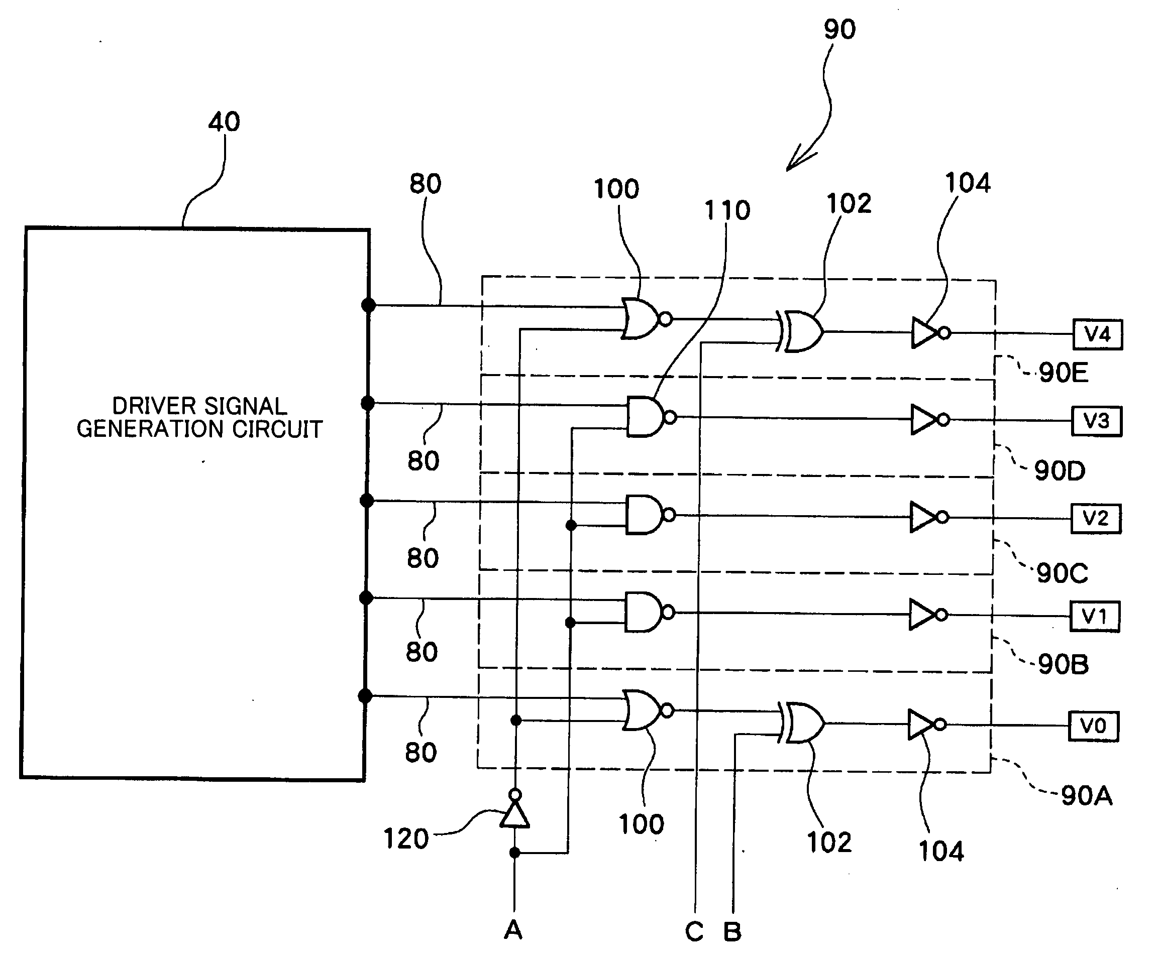 Driver IC and inspection method for driver IC and output device