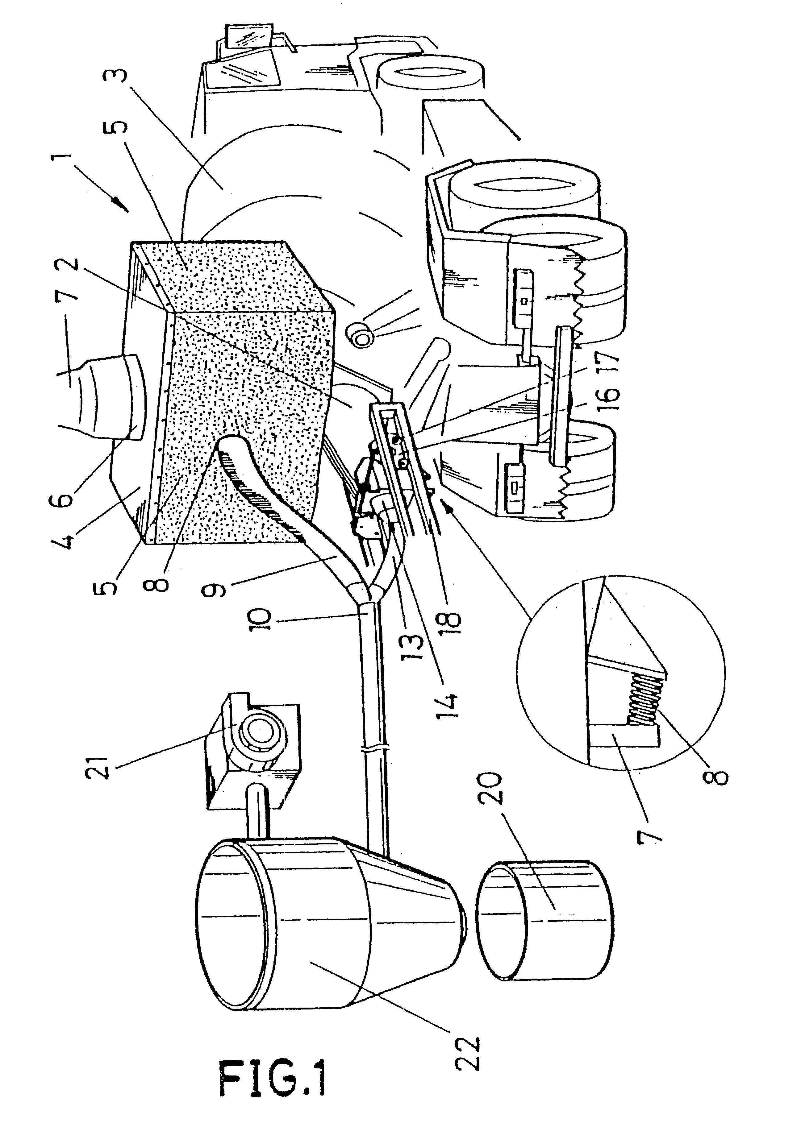 Device for capturing dust in the loading of concrete mixer trucks