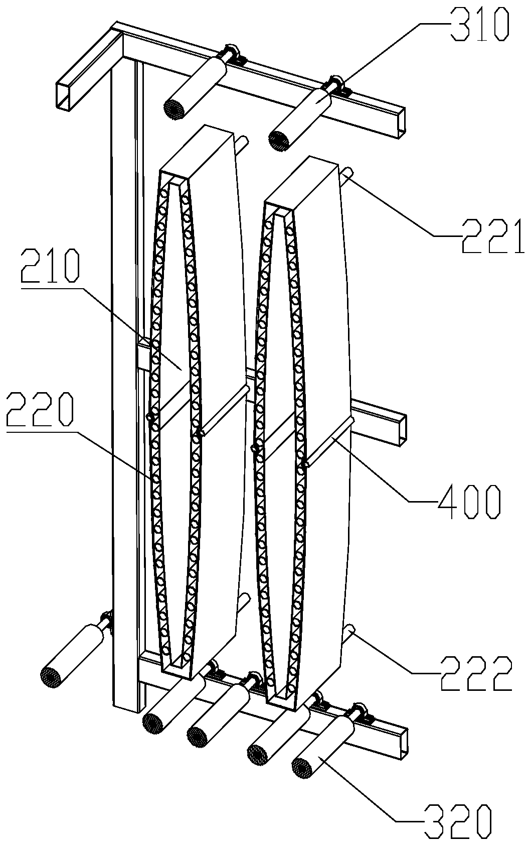 Novel tire base cloth drying device