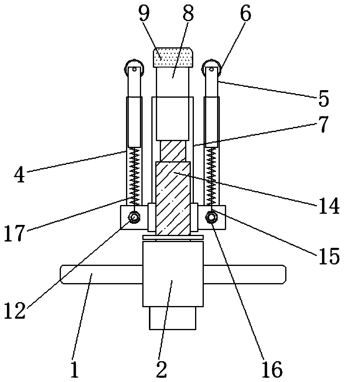 Reinforcing steel bar straightening device capable of conveniently performing multi-angle regulation