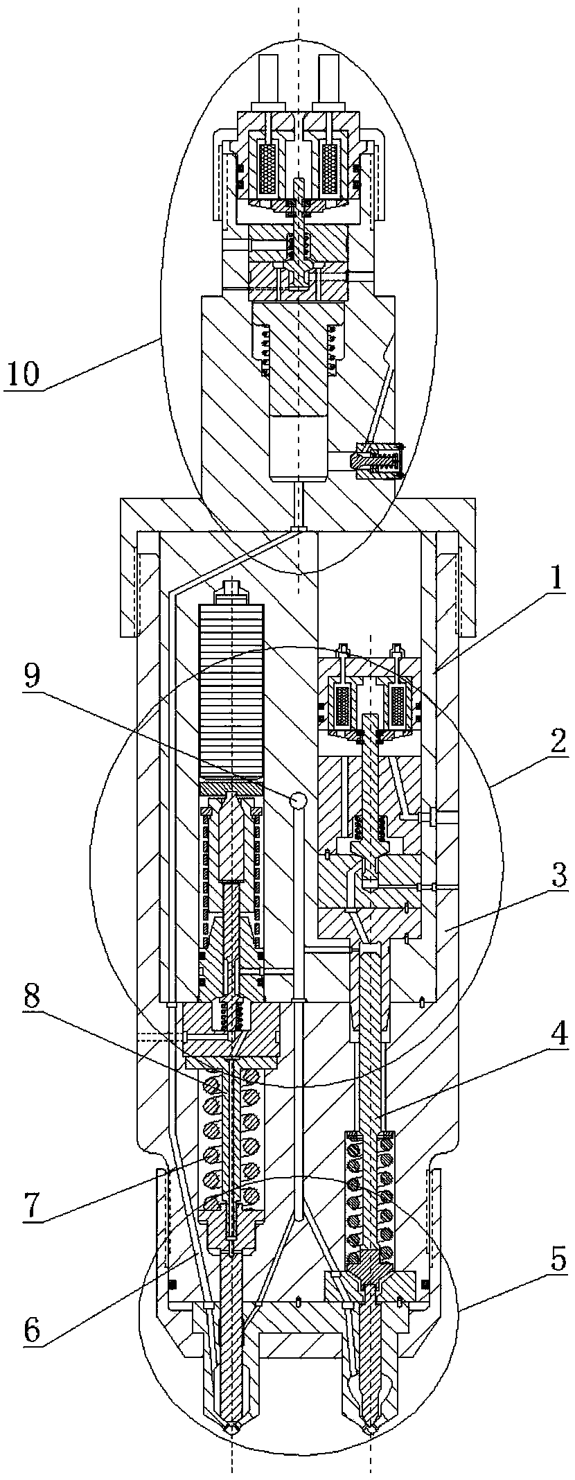 Combined Electromagnetic Fuel Injection - Supercharged Piezoelectric Jet Mixed Fuel Injection Device