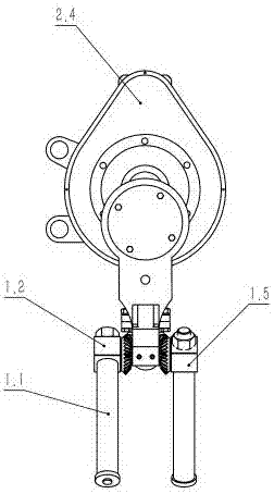 Adjustable single-foot wheel with double foot rods