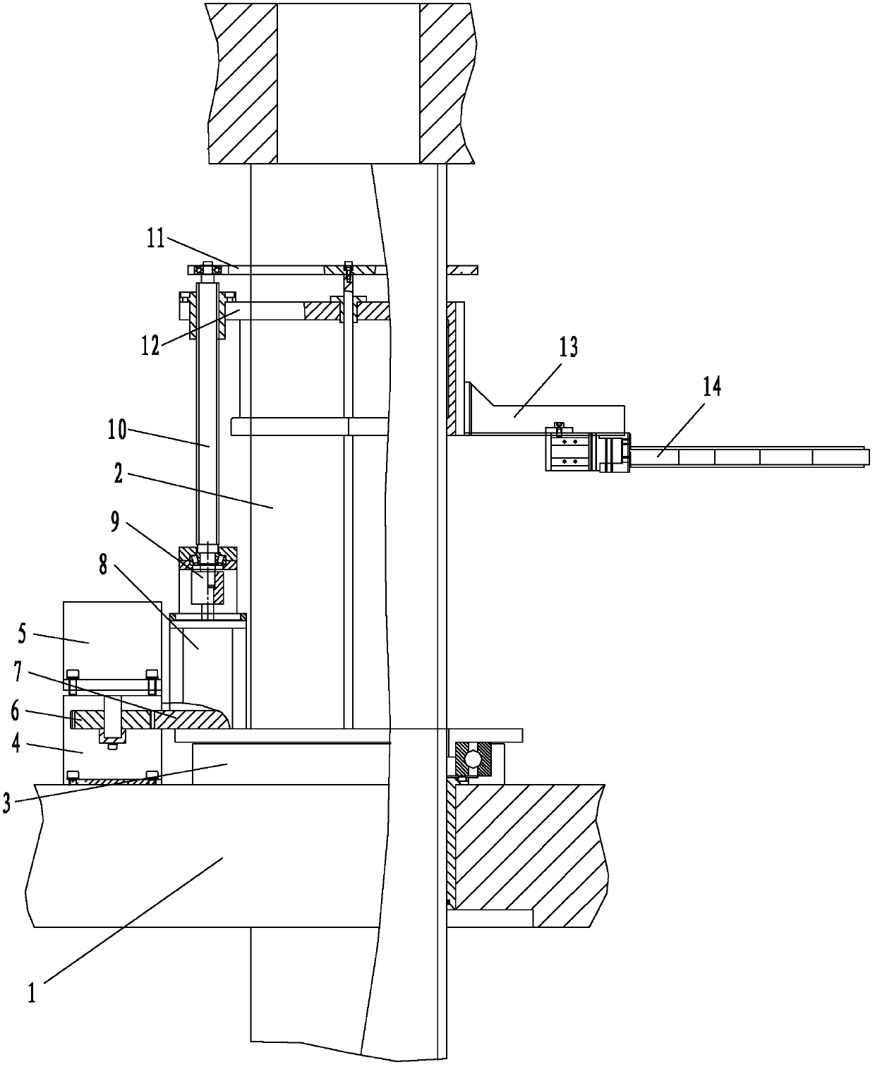 Work-piece interchanging manipulator of hydraulic drawing machine