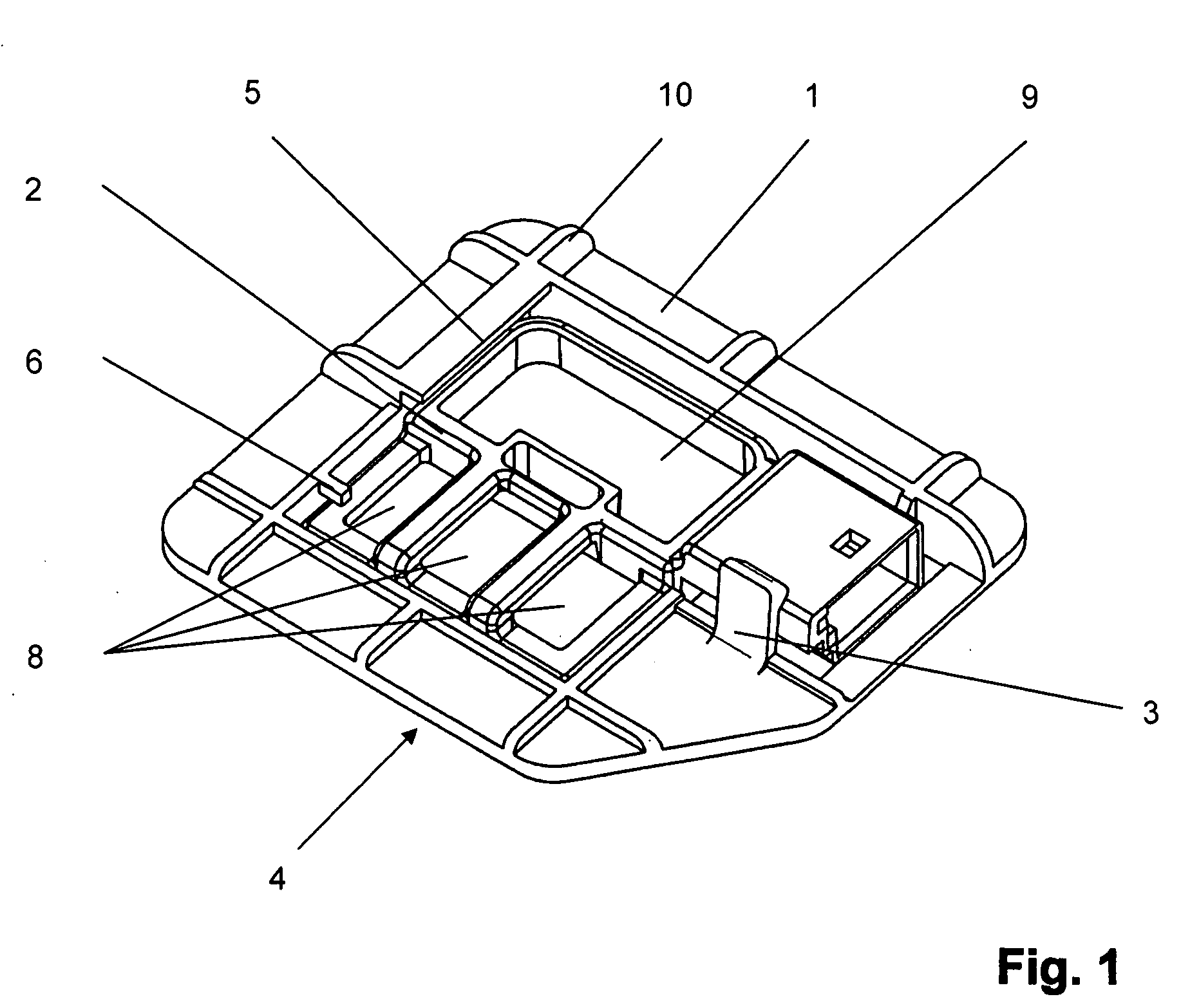 Retaining frame for a support element of a sensor