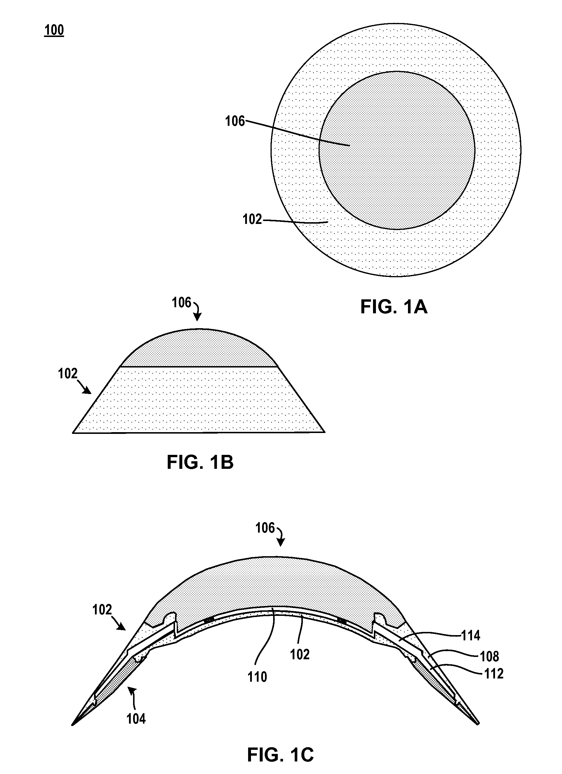 Multicomponent optical device having a space