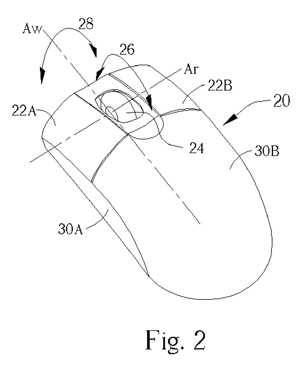 Pointing Device For Multiple-Dimensional Scrolling Control