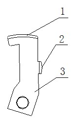 Moving contact structure with high breaking capacity