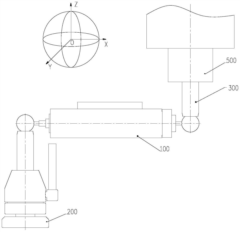 Inductance type wireless ball rod instrument