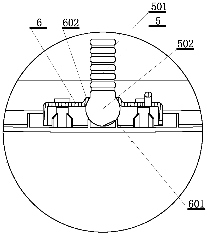 Ceiling device maintenance panel connecting device