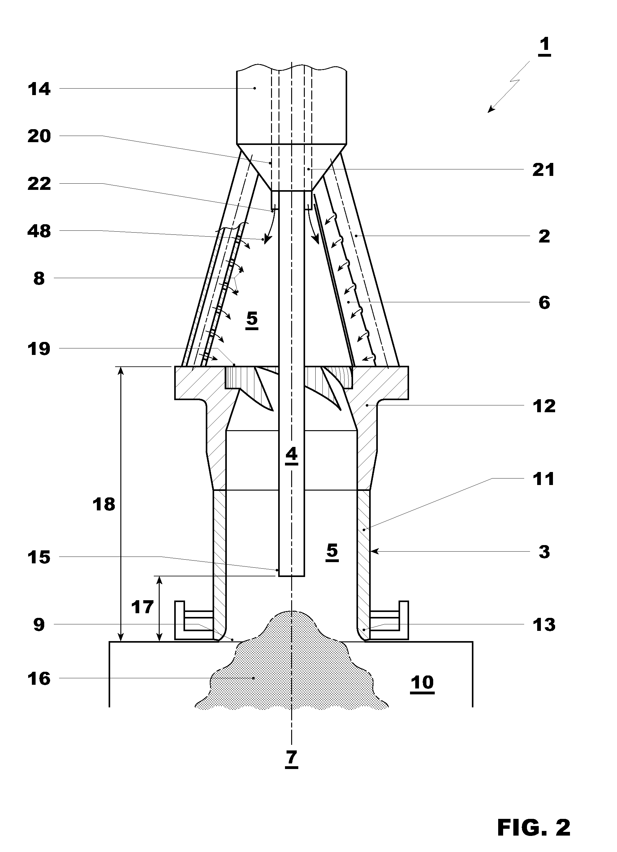 Burner for a combustor of a turbogroup