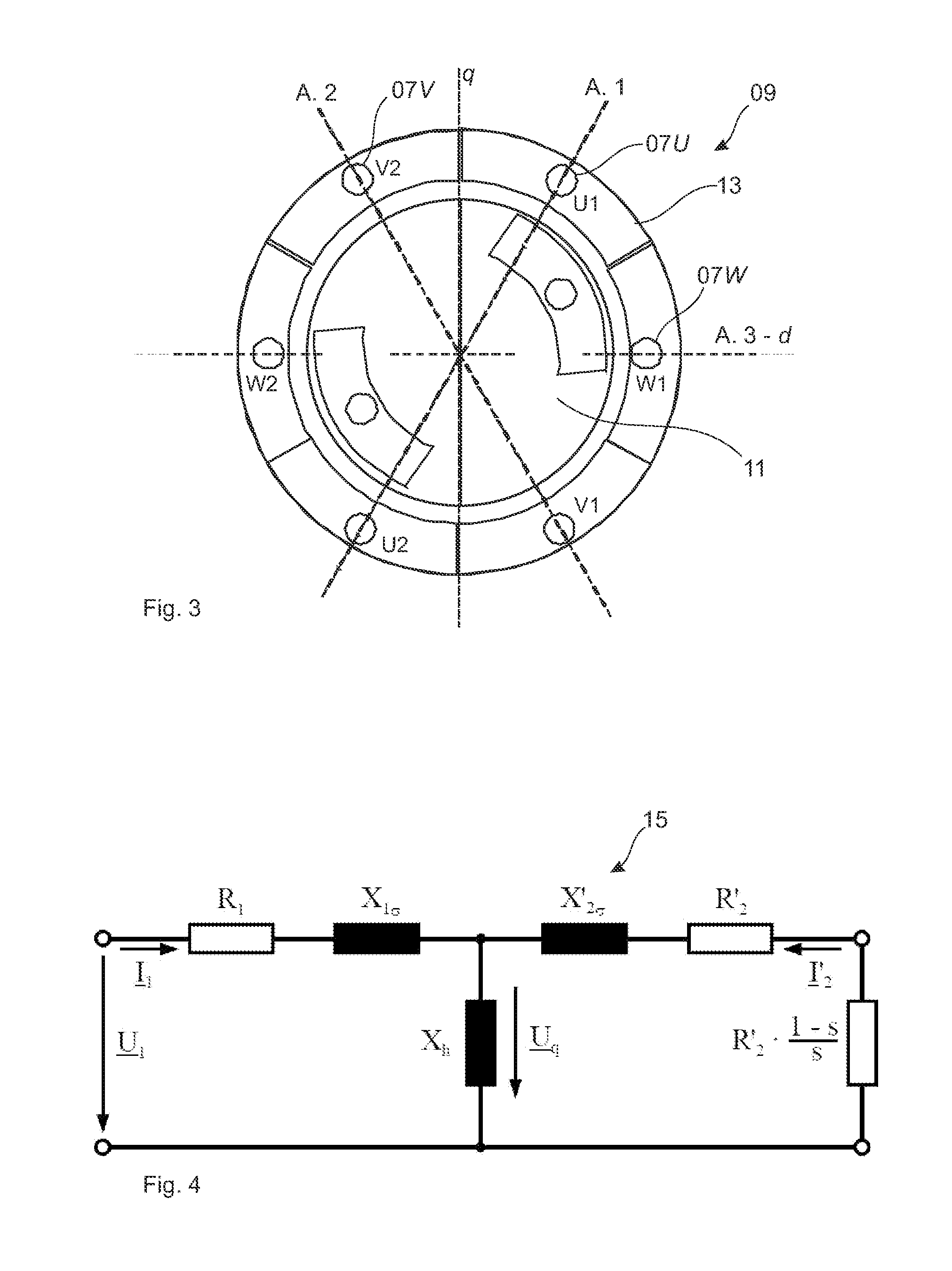 Apparatus And Method For Sensorless Identification Of Rotating Electrical Equivalent Circuit Parameters Of A Three-Phase Asynchronous Motor