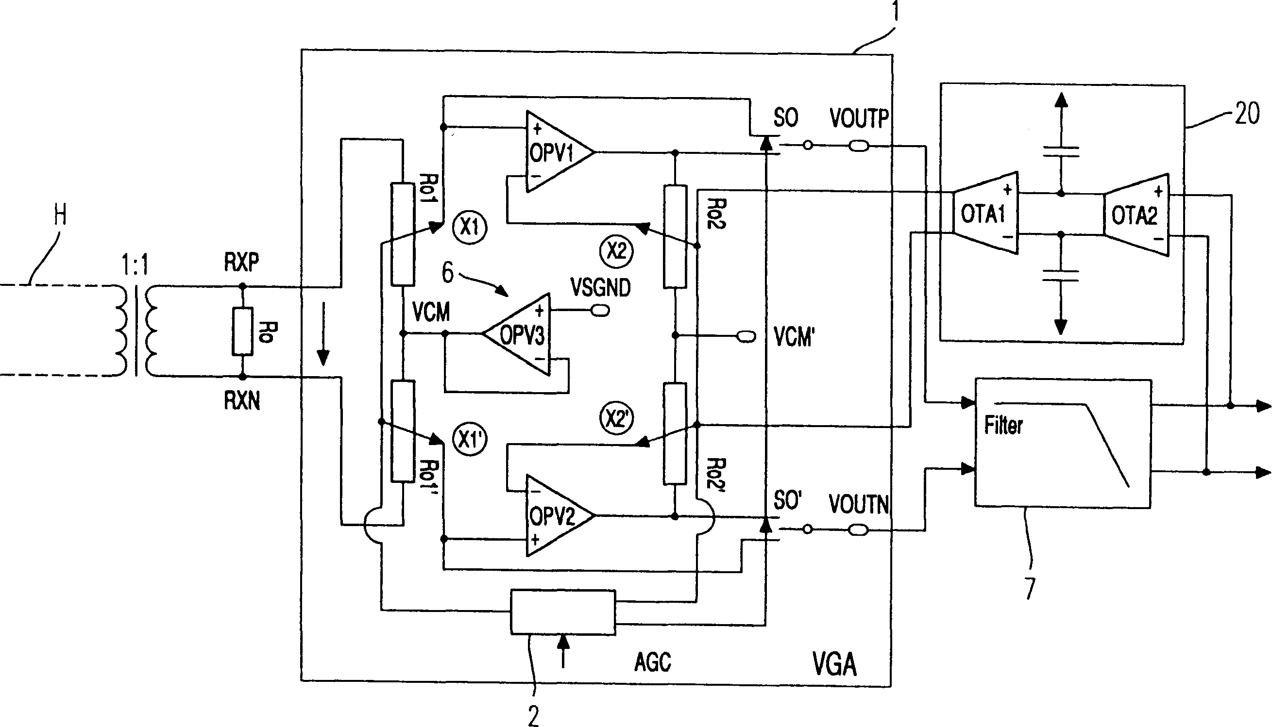 Db-linear variable gain amplifier (vga) stage with a high broad band