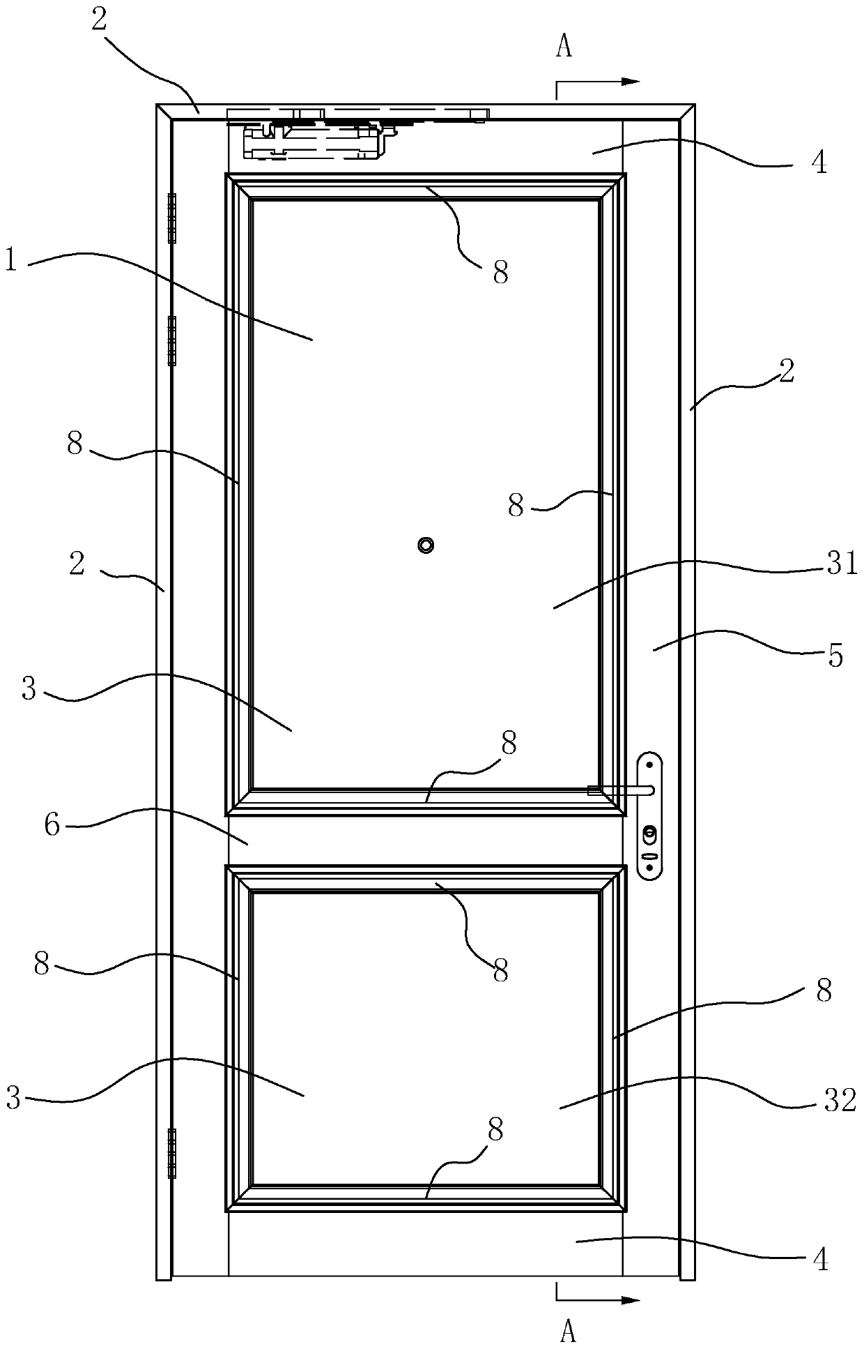 Fireproof wooden door with mortise and tenon structures