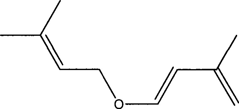 Continuous gas phase reaction method of isoprene-3-methyl butan-2-alkenyl ether