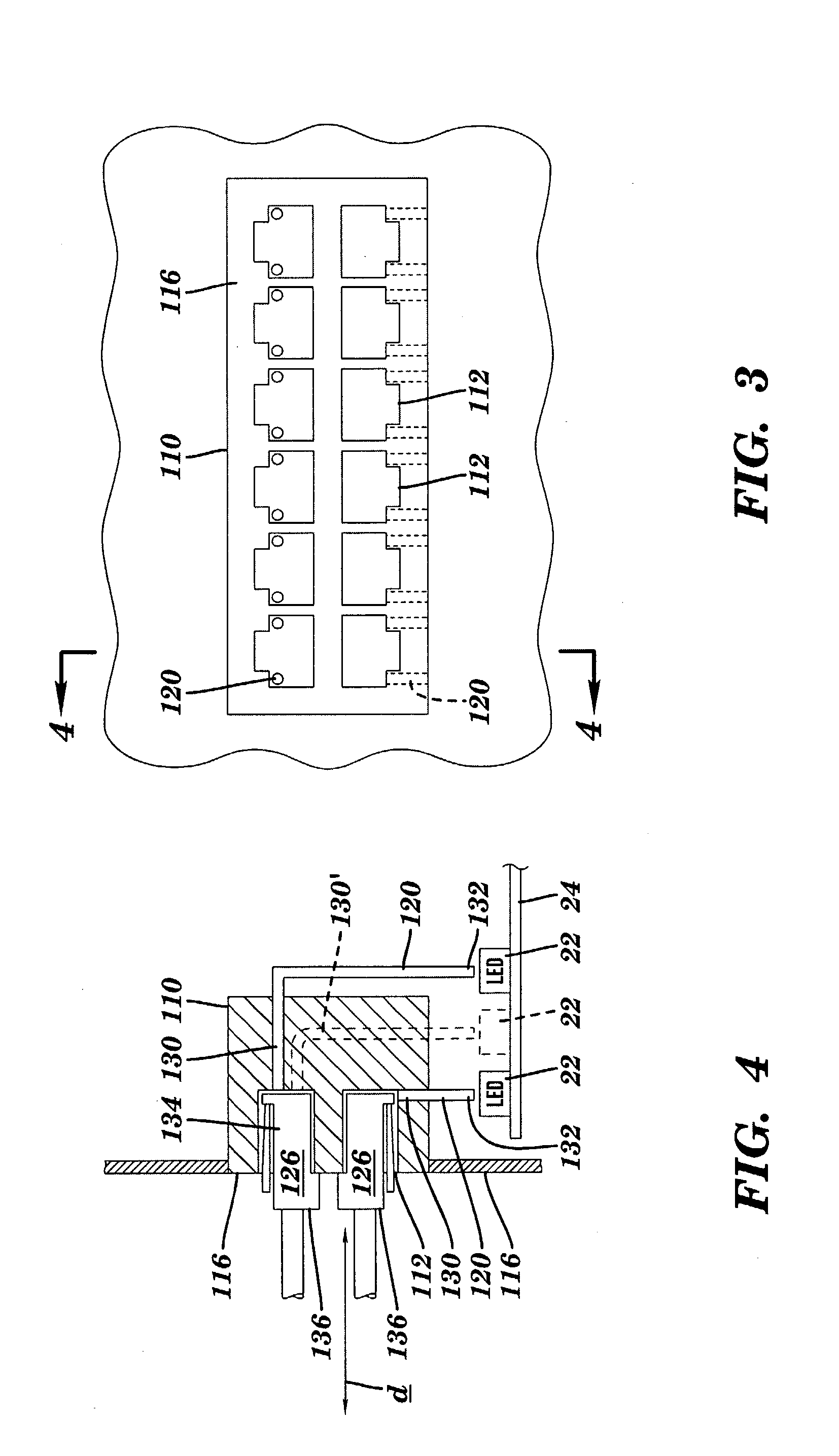 Modular receptacle assembly and interface with integral optical indication