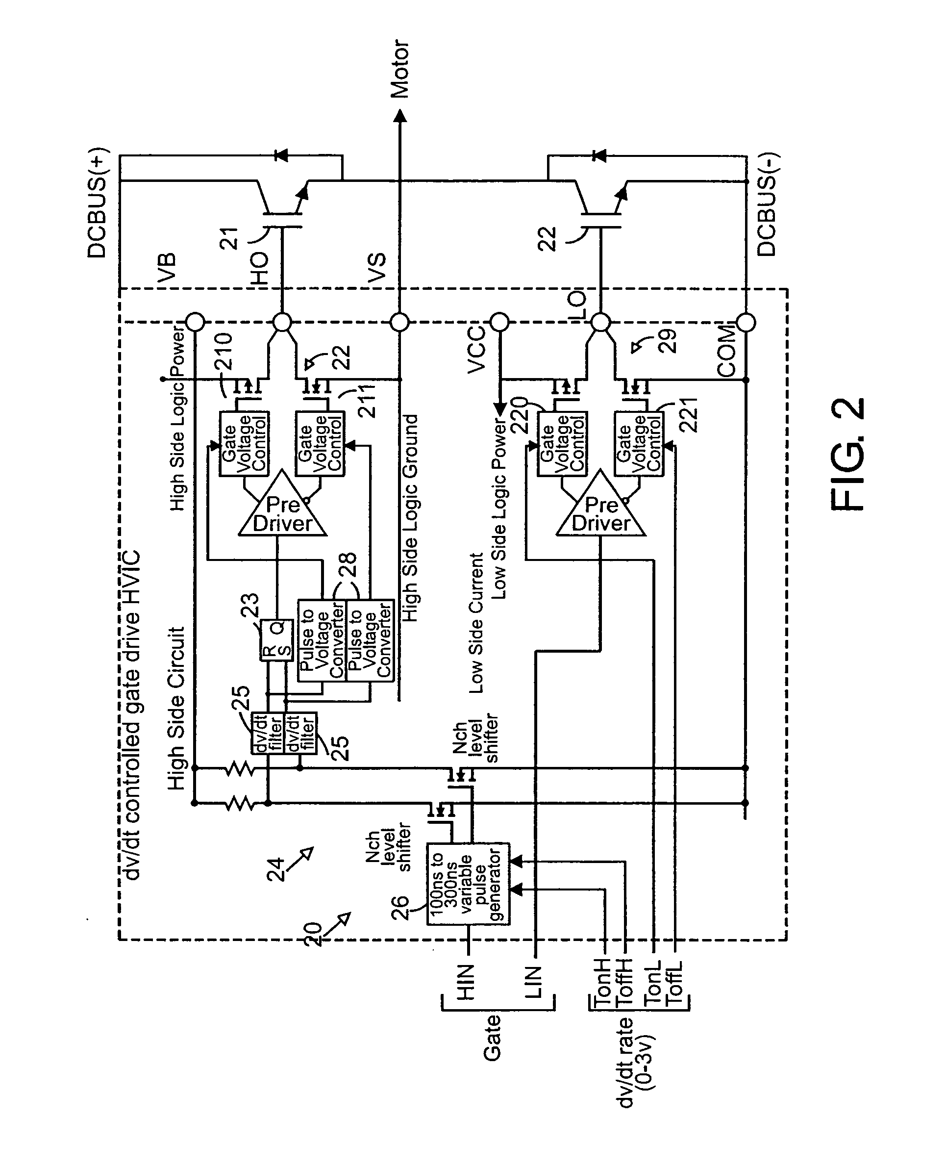 Global closed loop control system with DV/DT control and EMI/switching loss reduction