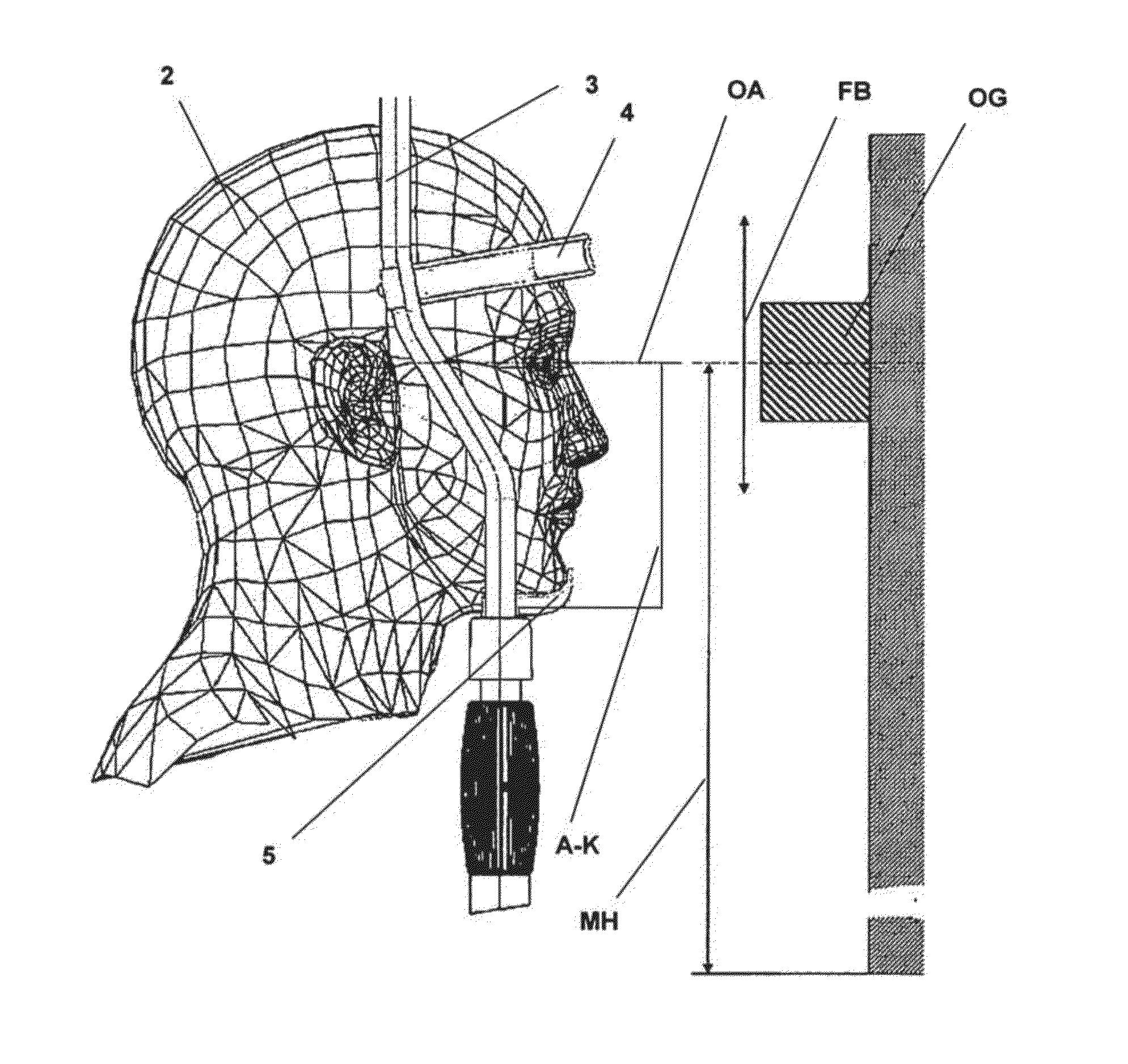 Assembly and method for the automatic rough positioning of ophthalmological equipment