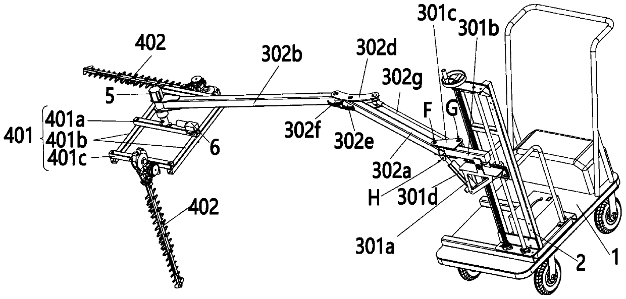 Manual push hedge trimmer