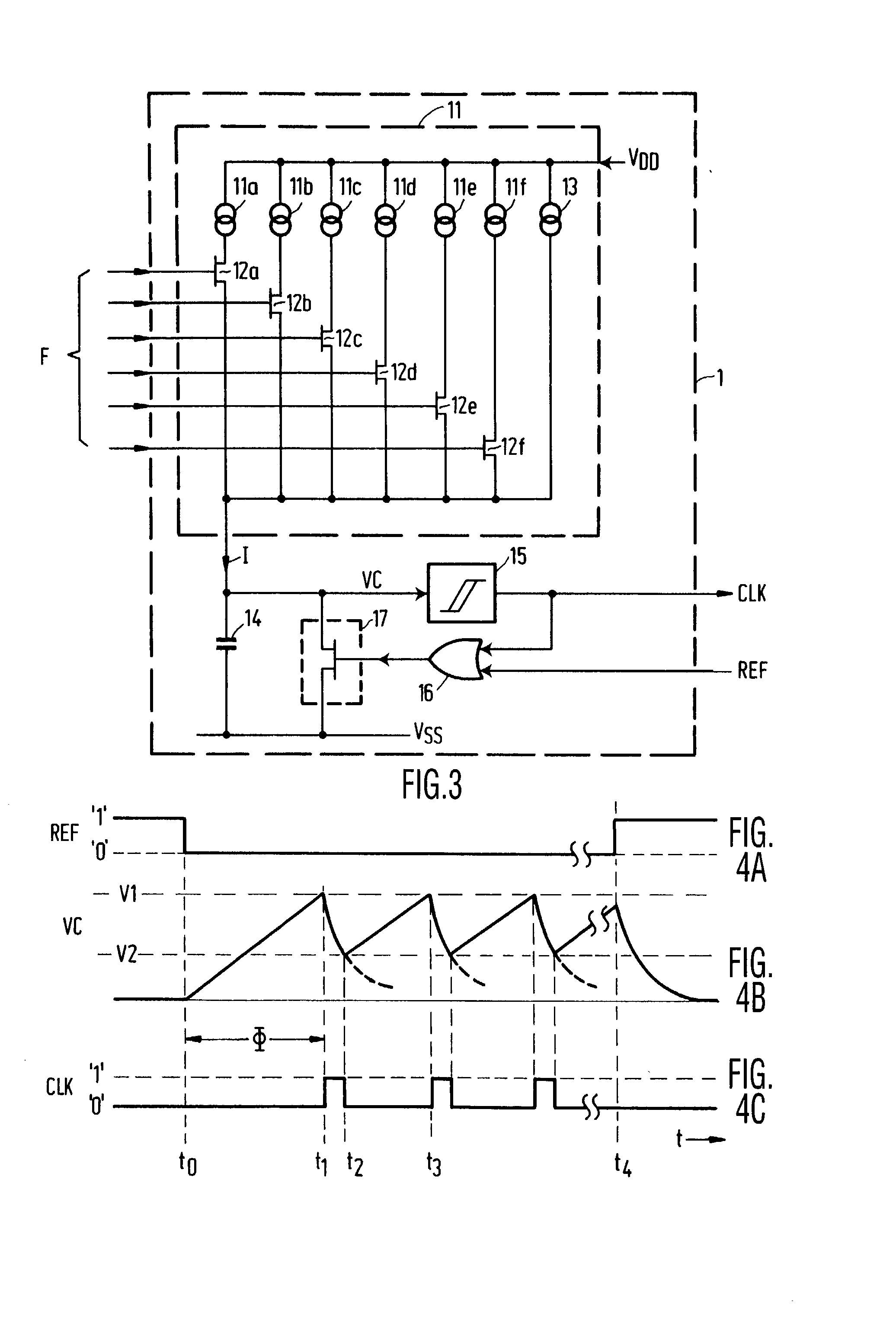Phase-coupled clock signal generator and character generator comprising such a phase-coupled clock signal generator.