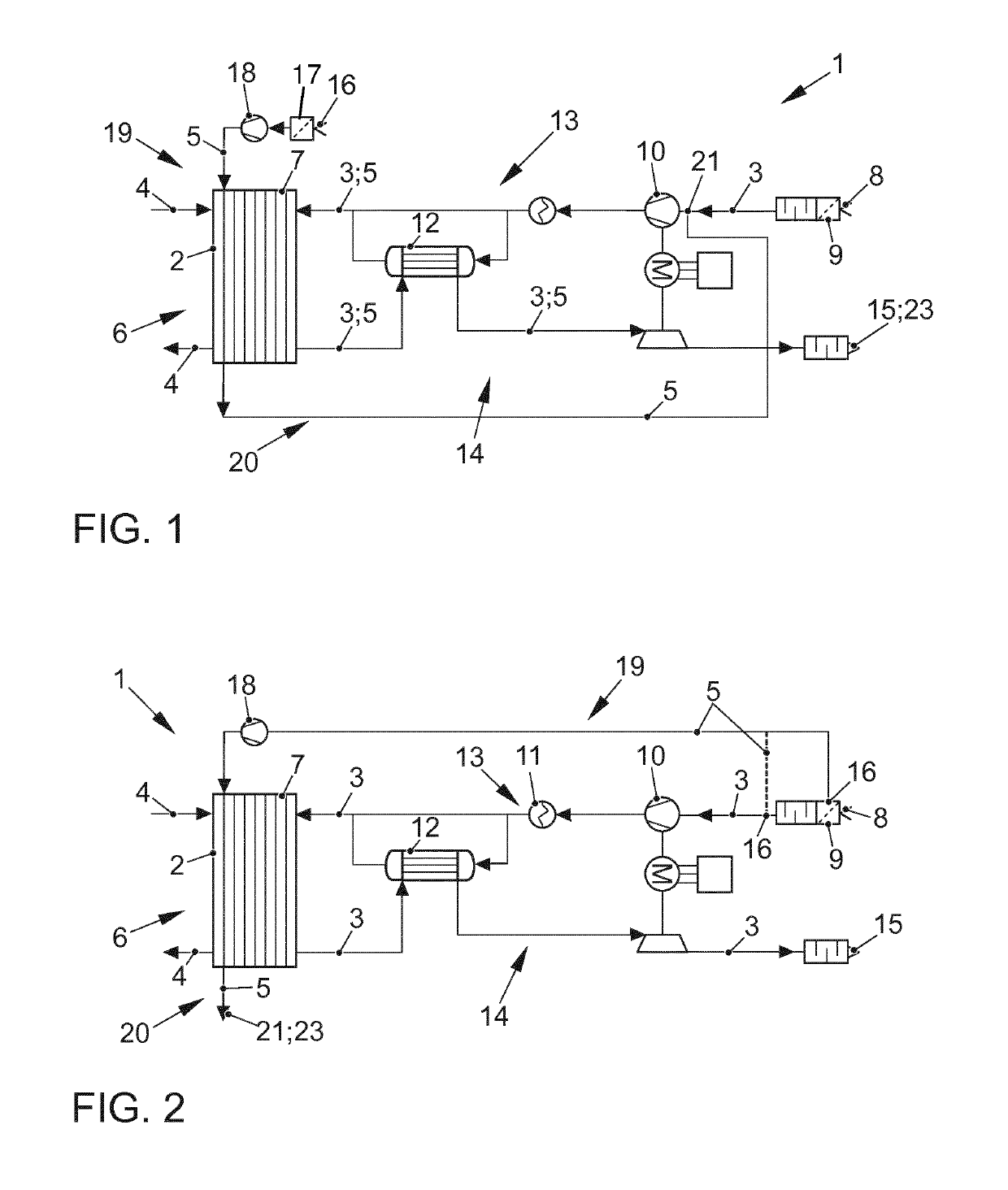 Fuel cell device with a flushing gas path