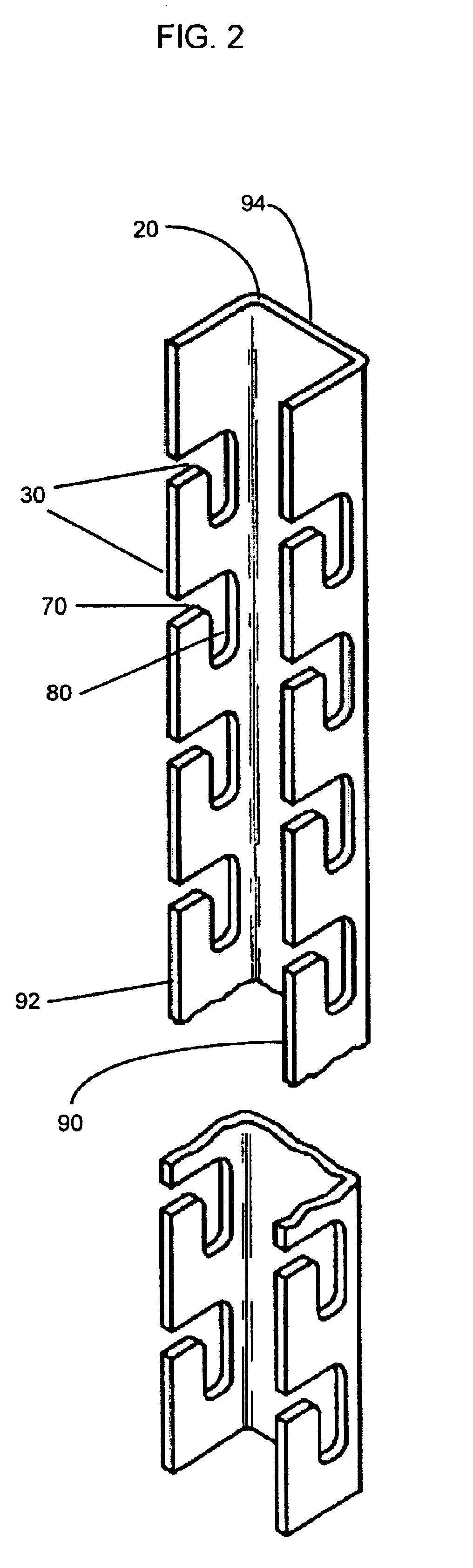 Method and apparatus for a wire shelf hooking onto slotted brackets