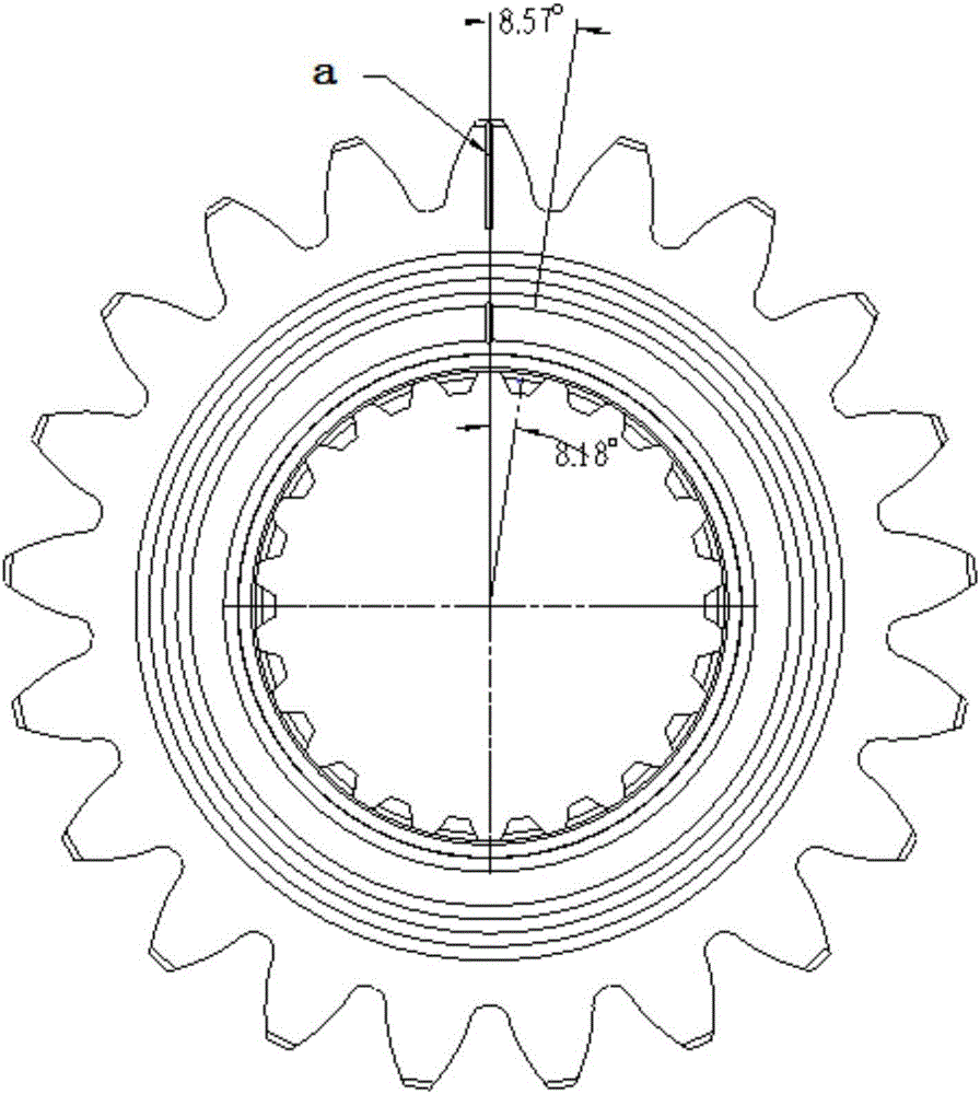 Camshaft gear with phase adjustment function, valve timing structure and assembling method