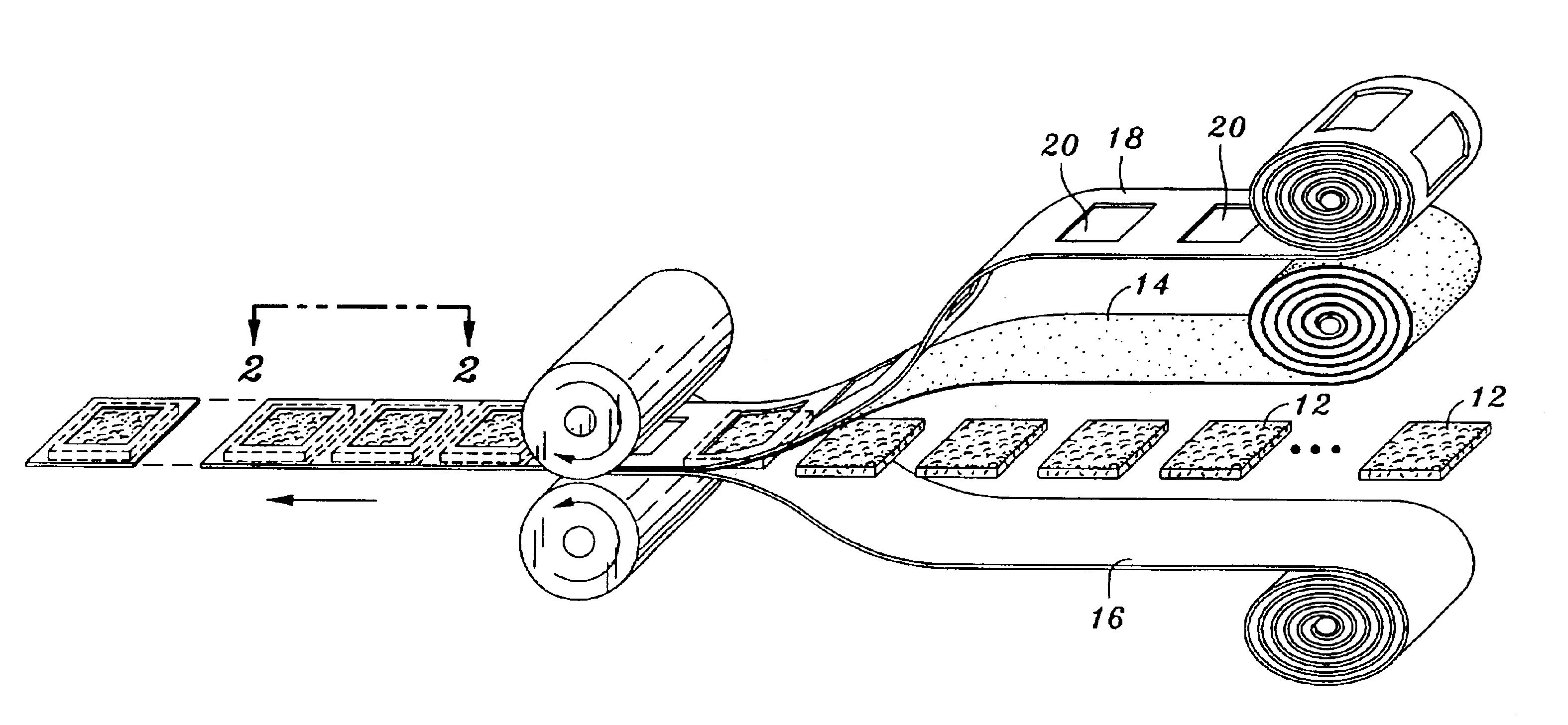 Method of forming absorbent pad using precut overlay