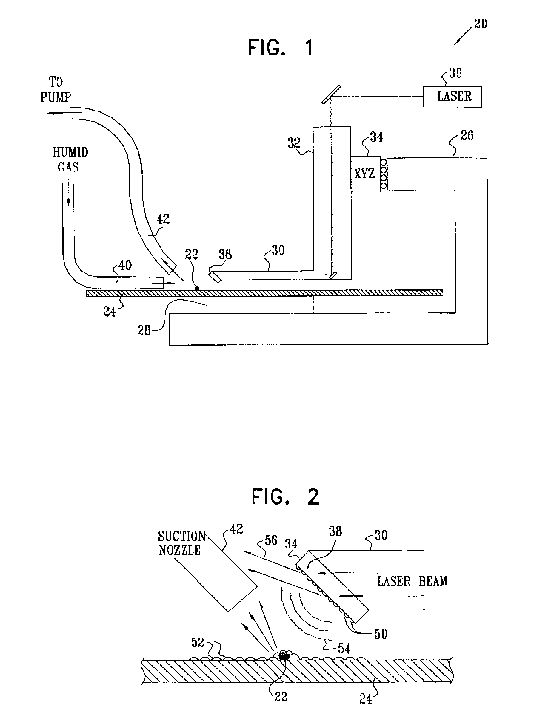 Contaminant removal by laser-accelerated fluid