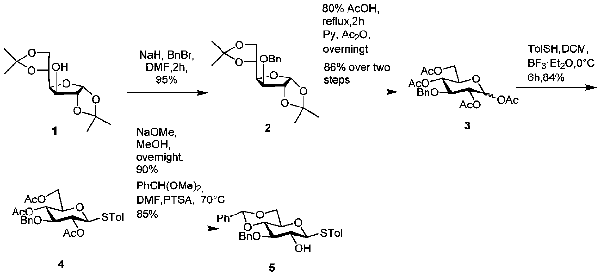 Synthesis of helicobacter-pylorus O2 serotype O antigen oligosaccharide compound