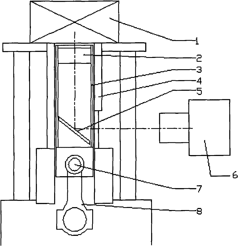 Lengthened piston for optical engine