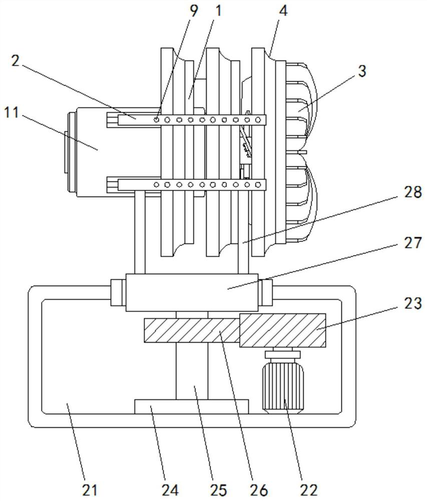 Axial flow ventilator or fan with automatic oscillating mechanism