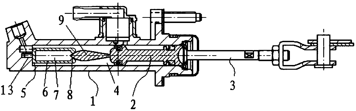 A clutch master cylinder structure with power assist