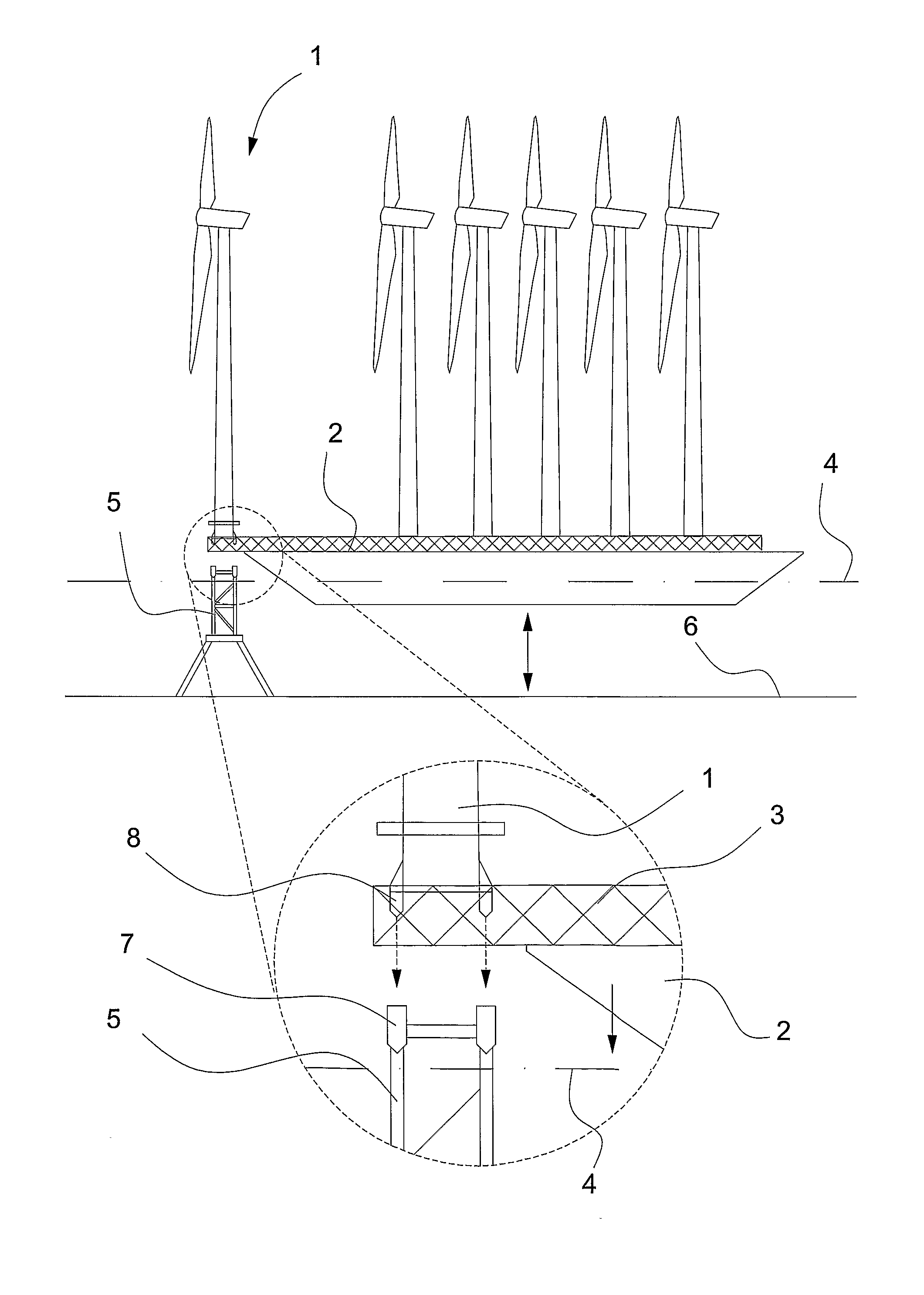 Method for installing an offshore wind turbine and a barge system