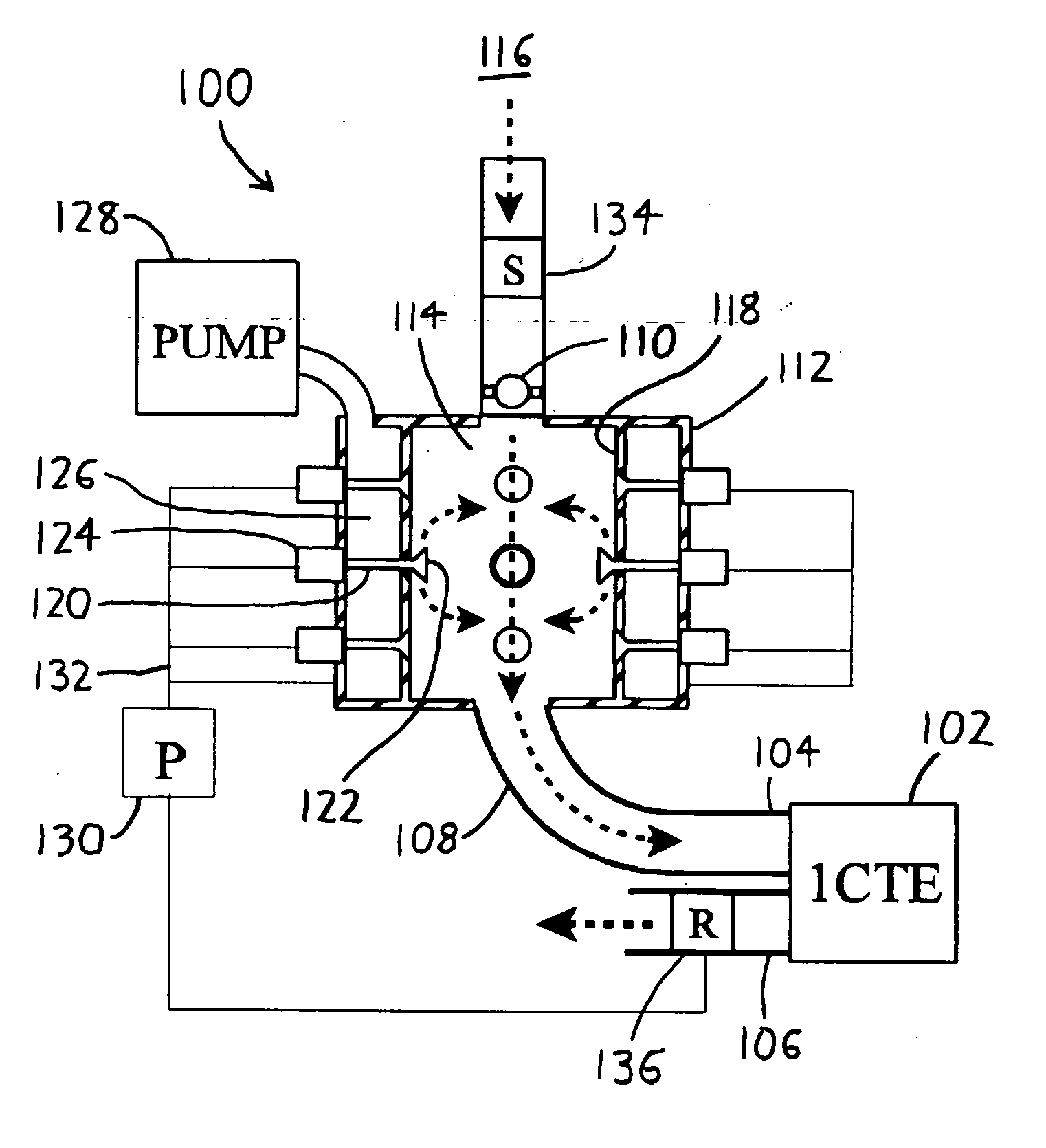 Engine testing device which simulates dynamic gas exchange