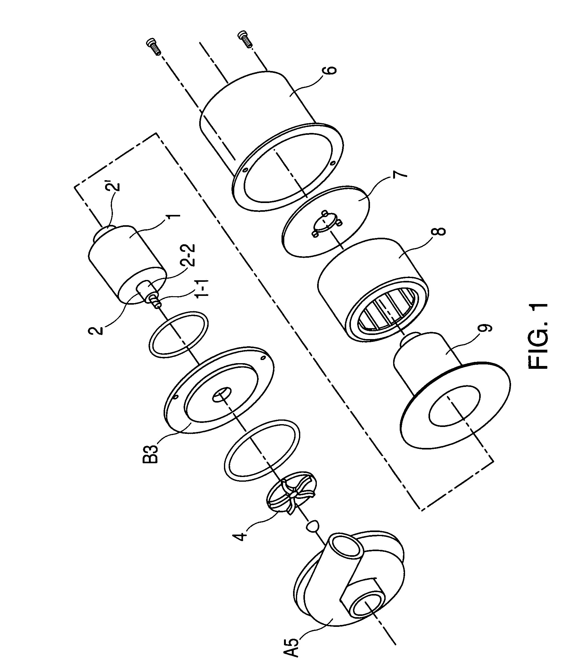 Electrically motorized pump having a submersible sleeve bearing