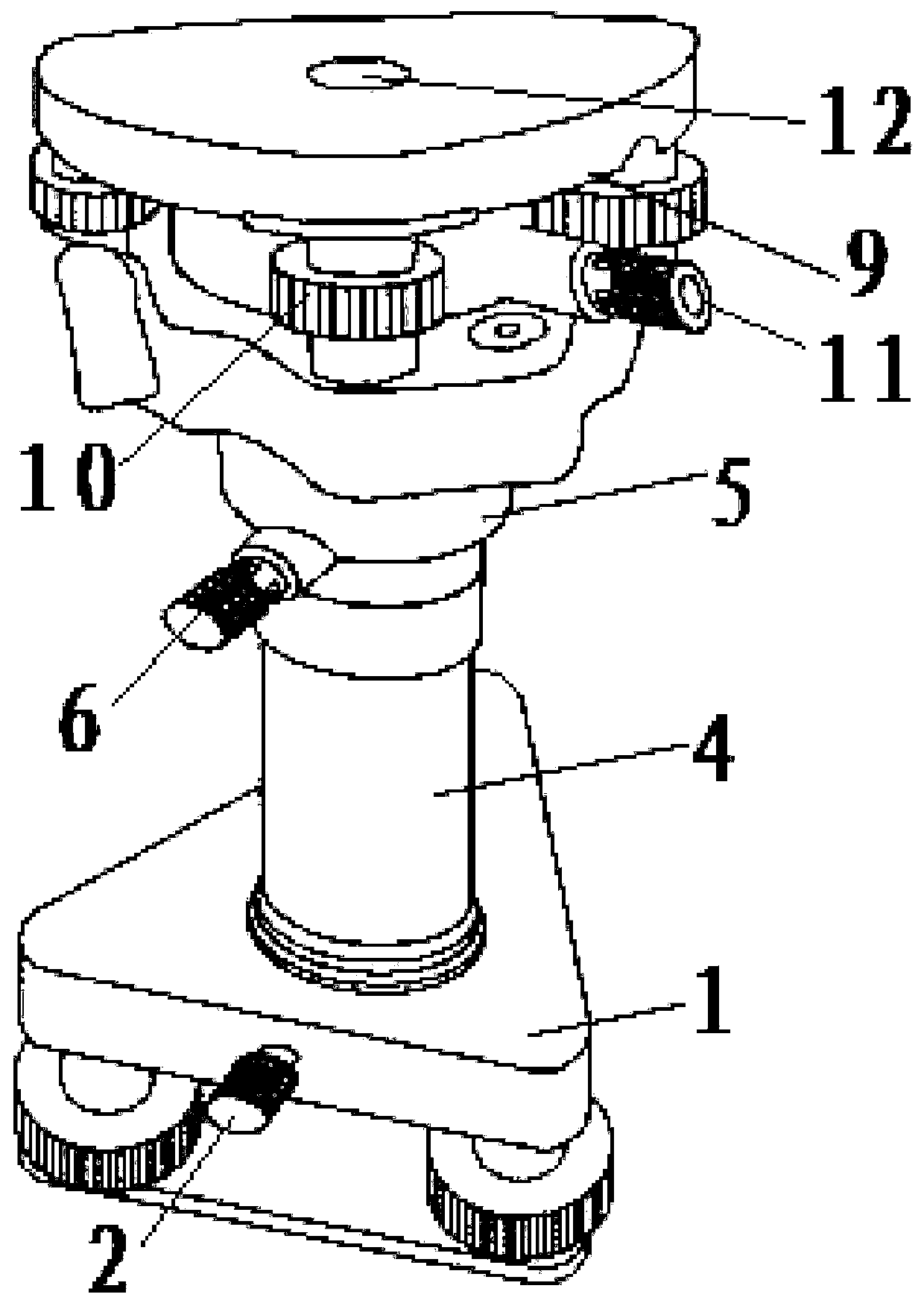 Correction device and method of optical plummet of Leica base