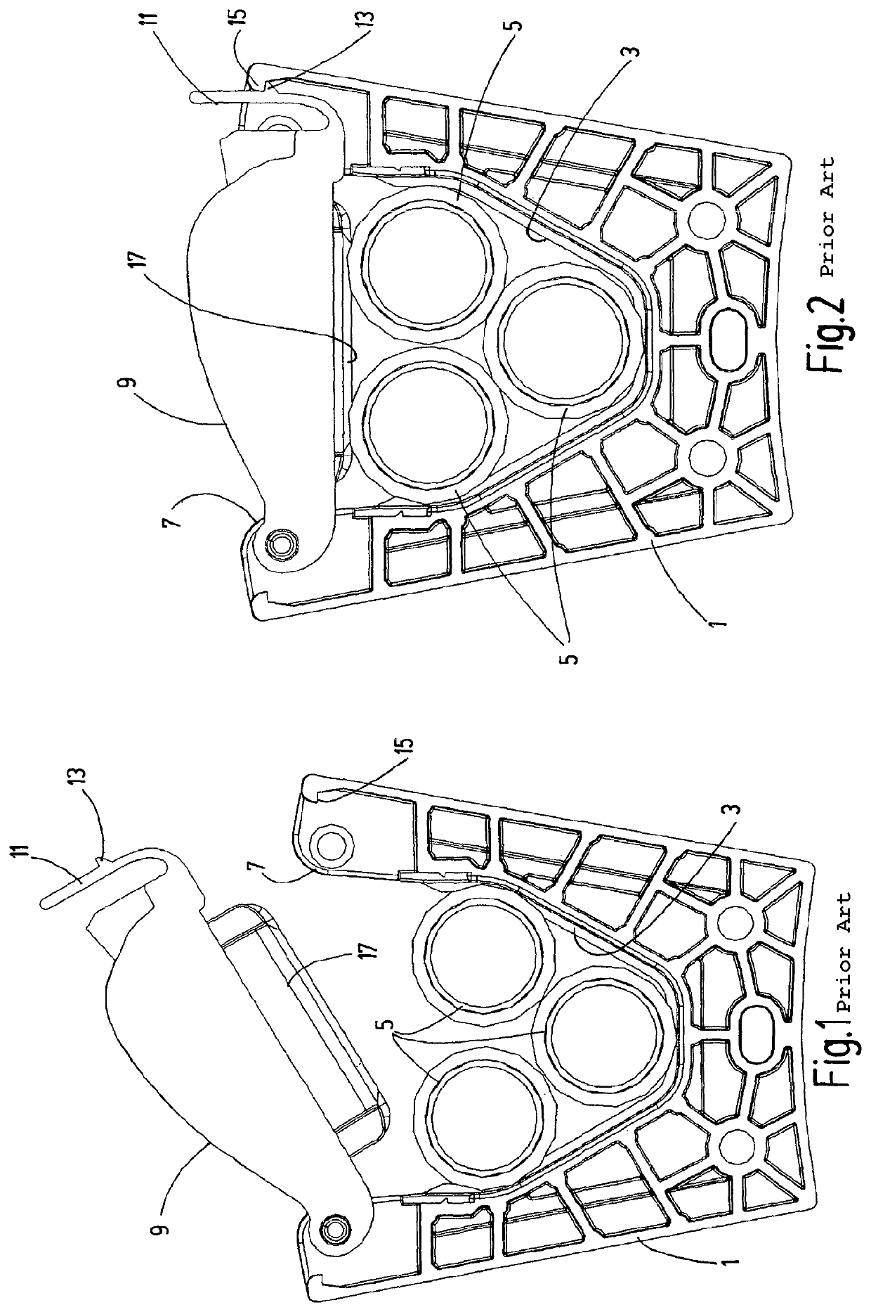 Device for fastening and/or guiding strand-shaped elements