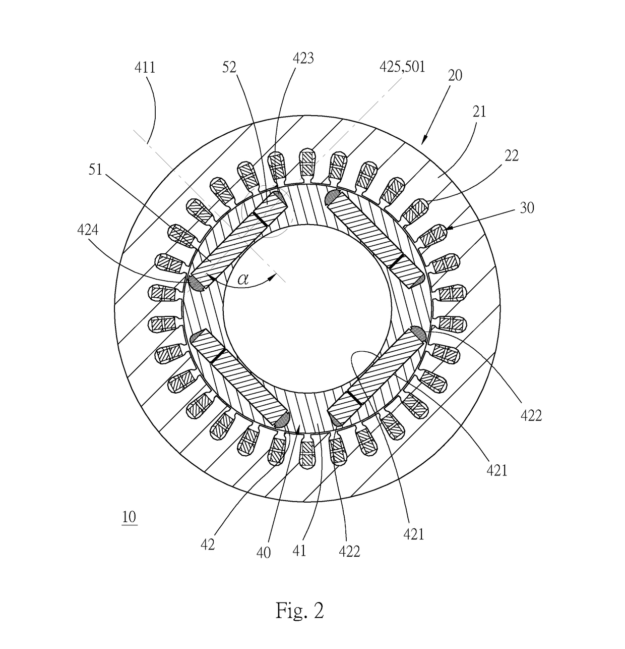 Interior permanent magnet electric machine