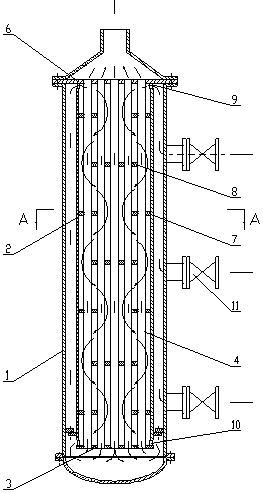 A spiral electric heating device for high temperature and high pressure gas