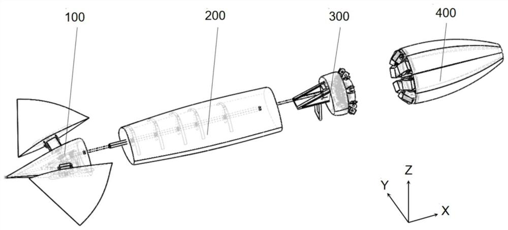 Soft bionic squid for trapping fish schools