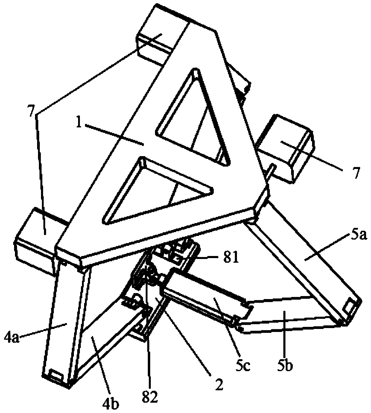 Three-degree-of-freedom parallel mechanism without accompanying movement