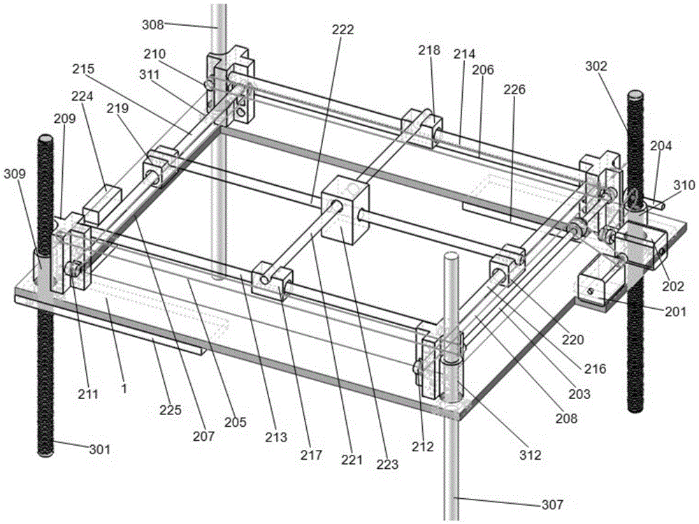 A 3D printing system structure